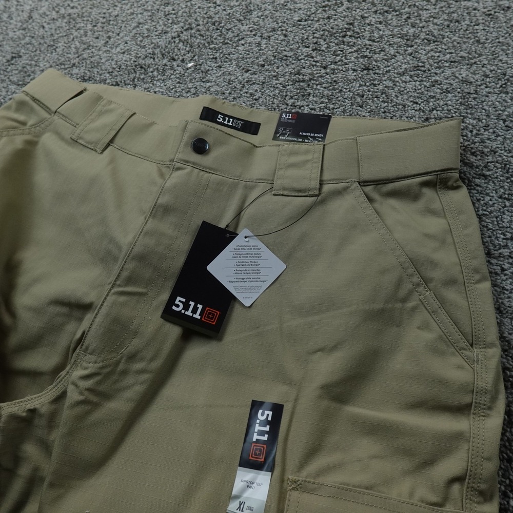 NEW 5.11 Tactical Pants Mens XL Beige Tan Ripstop TDU Cargo Utility Work Outdoor - Picture 1 of 14